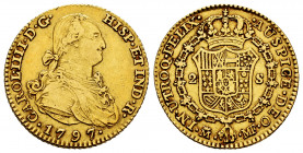 Charles IV (1788-1808). 2 escudos. 1797. Madrid. MF. (Cal-1289). Au. 6,73 g. Almost VF/VF. Est...320,00. 


 SPANISH DESCRIPTION: Carlos IV (1788-1...