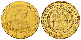 Charles IV (1788-1808). 2 escudos. 1800. Madrid. FA. (Cal-1298). Au. 6,73 g. Soft overdate. Choice VF/Almost XF. Est...300,00. 


 SPANISH DESCRIPT...
