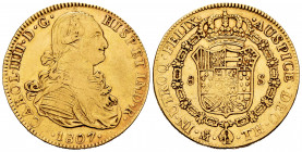 Charles IV (1788-1808). 8 escudos. 1807. México. TH. (Cal-1653). (Cal onza-1044). Au. 26,95 g. Choice VF. Est...1200,00. 


 SPANISH DESCRIPTION: C...
