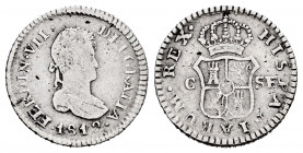 Ferdinand VII (1808-1833). 1/2 real. 1812. Cataluña, minted in Mallorca. SF. (Cal-318). 1,43 g. Choice F. Est...50,00. 


 SPANISH DESCRIPTION: Fer...