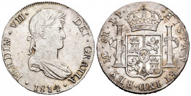 Ferdinand VII (1808-1833). 8 reales. 1814. Lima. JP. (Cal-1247). Ag. 26,57 g. A good sample. Almost XF/XF. Est...140,00. 


 SPANISH DESCRIPTION: F...