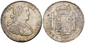 Ferdinand VII (1808-1833). 8 reales. 1810. México. HJ. (Cal-1314). Ag. 26,91 g. Imaginary bust. Choice VF. Est...140,00. 


 SPANISH DESCRIPTION: F...
