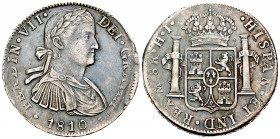 Ferdinand VII (1808-1833). 8 reales. 1810. México. HJ. (Cal-1314). Ag. 26,79 g. Cleaned. VF. Est...90,00. 


 SPANISH DESCRIPTION: Fernando VII (18...