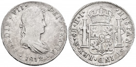 Ferdinand VII (1808-1833). 8 reales. 1812. México. HJ. (Cal-1319). Ag. 26,79 g. Almost VF. Est...60,00. 


 SPANISH DESCRIPTION: Fernando VII (1808...