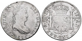 Ferdinand VII (1808-1833). 8 reales. 1816. México. JJ. (Cal-1331). Ag. 26,53 g. Cleaned. Slight rust on obverse. Choice F. Est...40,00. 


 SPANISH...