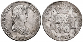 Ferdinand VII (1808-1833). 8 reales. 1817. México. JJ. (Cal-1332). Ag. 26,90 g. Almost VF. Est...60,00. 


 SPANISH DESCRIPTION: Fernando VII (1808...