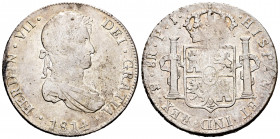 Ferdinand VII (1808-1833). 8 reales. 1814. Potosí. PJ. (Cal-1378). Ag. 26,83 g. Choice F. Est...50,00. 


 SPANISH DESCRIPTION: Fernando VII (1808-...