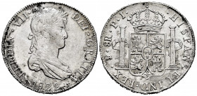 Ferdinand VII (1808-1833). 8 reales. 1822. Potosí. PJ. (Cal-1386). Ag. 26,95 g. Hairlines and minor nicks. Choice VF. Est...90,00. 


 SPANISH DESC...