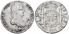 Ferdinand VII (1808-1833). 8 reales. 1823. Potosí. PJ. (Cal-1388). Ag. 27,00 g. VF/Choice VF. Est...75,00. 


 SPANISH DESCRIPTION: Fernando VII (1...
