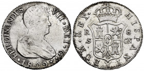 Ferdinand VII (1808-1833). 8 reales. 1809. Sevilla. CN. (Cal-1412). Ag. 26,84 g. Slightly cleaned. Almost XF. Est...220,00. 


 SPANISH DESCRIPTION...