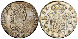 Ferdinand VII (1808-1833). 8 reales. 1818. Sevilla. CJ. (Cal-1419). Ag. 27,12 g. Scarce. Choice VF. Est...300,00. 


 SPANISH DESCRIPTION: Fernando...