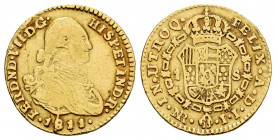 Ferdinand VII (1808-1833). 1 escudo. 1811. Santa Fe de Nuevo Reino. JJ. (Cal-1547). (Restrepo-122-9). Au. 3,32 g. Bust of Charles IV. Rare. Choice F/A...