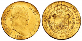 Ferdinand VII (1808-1833). 2 escudos. 1820. Madrid. GJ. (Cal-1628). Au. 6,71 g. Delicate patina. Original luster. XF. Est...500,00. 


 SPANISH DES...