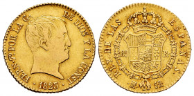 Ferdinand VII (1808-1833). 80 reales. 1823. Madrid. SR. (Cal-1642). Au. 6,71 g. "Cabezon" type. VF/Choice VF. Est...300,00. 


 SPANISH DESCRIPTION...