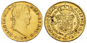 Ferdinand VII (1808-1833). 2 escudos. 1820. Sevilla. CJ. (Cal-1676). Au. 6,68 g. Planchet flaw on reverse. VF/Choice VF. Est...300,00. 


 SPANISH ...