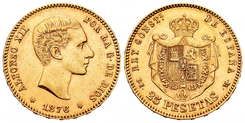 Alfonso XIII (1886-1931). 25 pesetas. 1876*18-76. Madrid. DEM. (Cal-67). Au. 8,0...