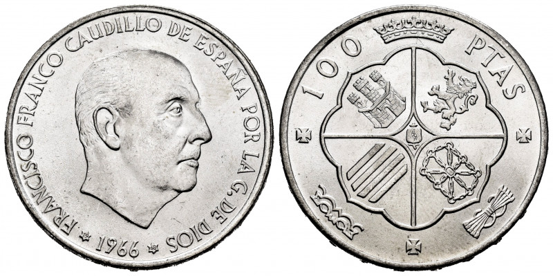 Estado Español (1936-1975). 100 pesetas. 1966*19-68. Madrid. (Cal-147). Ag. 19,1...
