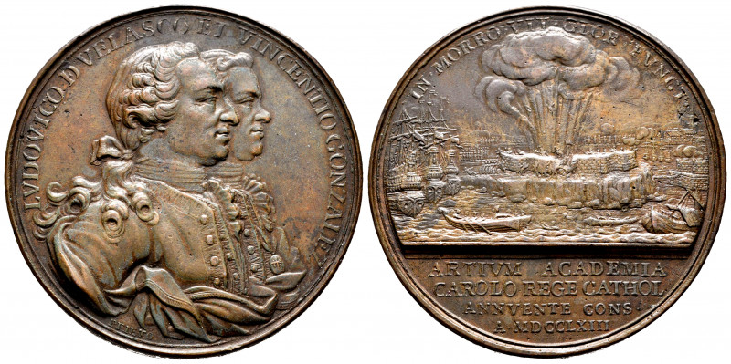 Charles III (1759-1788). Medal. 1763. (Patrimonio-40). (Vq-14101). Anv.: LVDOVIC...