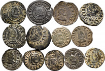 Lot of 13 Habsburg copper coins, 8 maravedis (7) and 16 maravedis (6), some of them period fakes. TO EXAMINE. Choice F/Almost VF. Est...150,00. 


...
