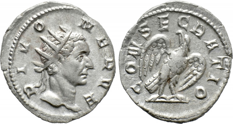 DIVUS NERVA (Died 98). Antoninianus. Rome. Struck under Trajanus Decius.

Obv:...