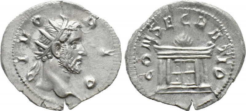 DIVUS ANTONINUS PIUS (Died 161). Antoninianus. Rome. Struck under Trajanus Deciu...