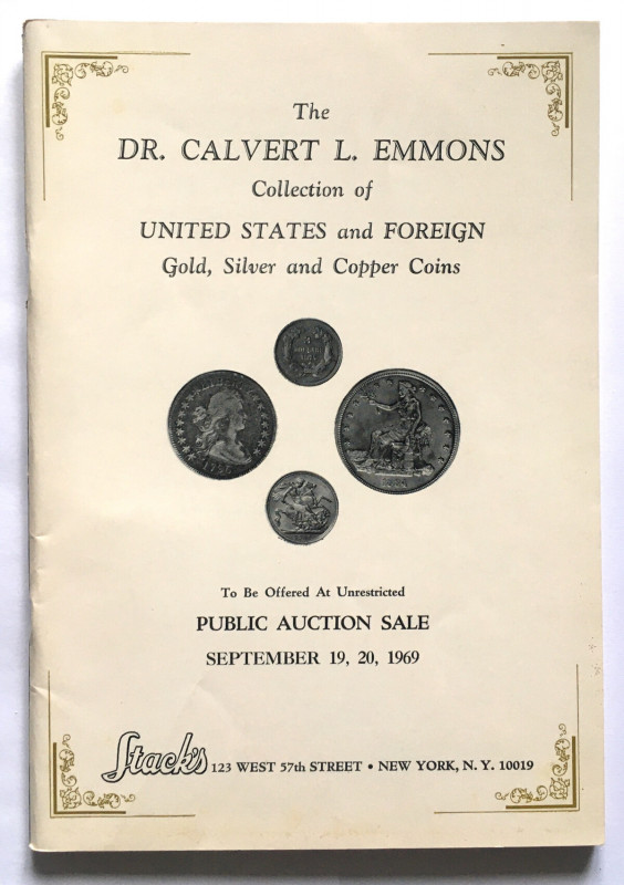 Katalog aukcyjny, Stacks The DR.CALVERT L. EMMONS 1969 r - rzadkie złote monety ...