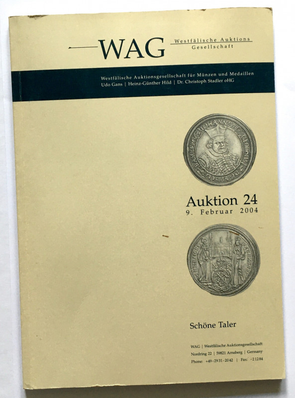 Katalog aukcyjny, WAG 24/2004 r - bardzo rzadkie i ciekawe, monety polskie i ślą...