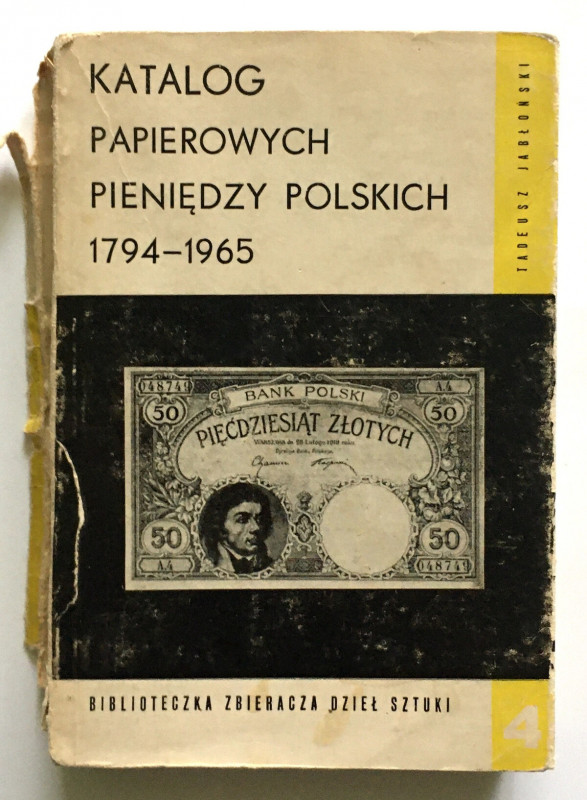 Katalog Papierowych Pieniędzy, Jabłoński, Warszawa 1967 Znane, często cytowane o...