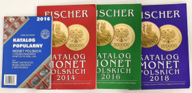 Zestaw katalogów, Fischer 3 szt. i Suchanek-Katalog popularny
