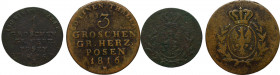 Germany, Grand Duchy of Posen, Lot of Groschen and 3 groschen 1816