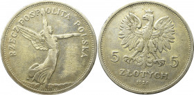 II Republic of Poland, 5 zloty 1928, Warsaw Nike R
