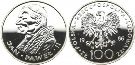 PRL, 100 złotych 1986 Jan Paweł II - Valcambi