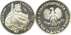 PRL, PRÓBA nikiel 200 złotych 1980 Bolesław l Chrobry