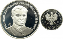 III RP, 200 000 złotych 1991 Gen. bryg. Leopold Okulicki 'Niedźwiadek' 1898-1946