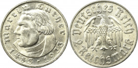 III Reich, 2 mark 1935 D Martin Luther