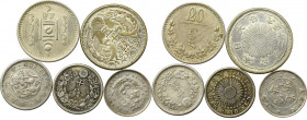 Chiny, Japonia, Mongolia, Zestaw monet