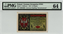 Generalne Gubernatorstwo, 1/2 marki polskiej 1916 Jenerał - PMG 64