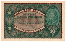 II Rzeczpospolita, 10 marek polskich 1919 II SERJA AP