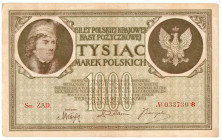 II Rzeczpospolita, 1000 marek polskich 1919 ZAD