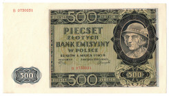 Generalne Gubernatorstwo, 500 złotych 1940 B