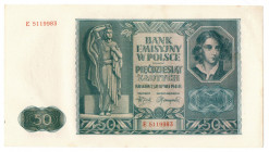 Generalne Gubernatorstwo, 50 złotych 1941 E
