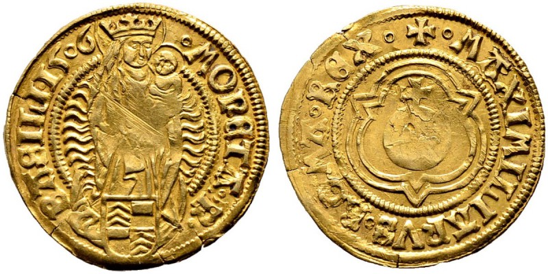 SCHWEIZ. BASEL. Goldgulden aus der Reichsmünzstätte Basel. Maximilian I. (1493-1...