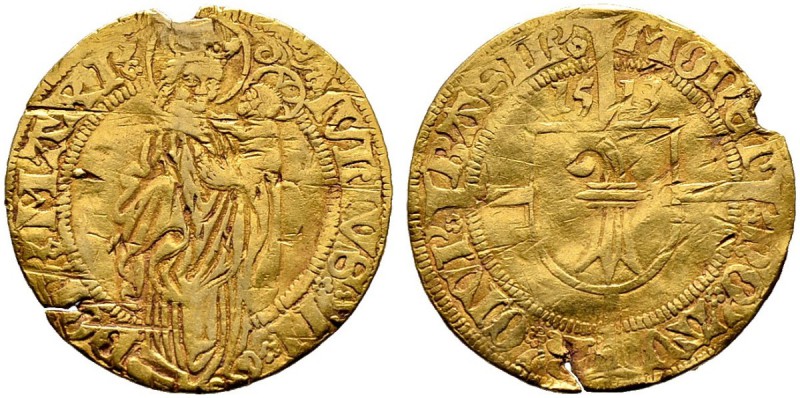 SCHWEIZ. BASEL. Goldgulden aus der Reichsmünzstätte Basel. Papst Julius II. (150...