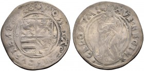 SCHWEIZ. GRAUBÜNDEN. Die Münzen des Bistums Chur. Paul Ziegler von Ziegelberg, 1503-1541. Batzen 1528, Chur. 3.02 g. Tr. 49 var. HMZ 2-380j. Schön-seh...