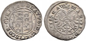 SCHWEIZ. GRAUBÜNDEN. Die Münzen des Bistums Chur. Beatus a Porta, 1565-1581. Halbbatzen o. J., Chur. Variante mit Doppeladler auf der Rückseite. Rv. U...