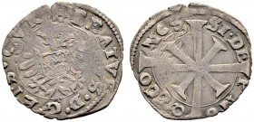 SCHWEIZ. GRAUBÜNDEN. Die Münzen des Bistums Chur. Beatus a Porta, 1565-1581. Kreuzer o. J., Chur. Variante mit Wappen auf Adlerbrust. 0.60 g. Tr. 57a ...