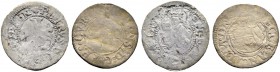SCHWEIZ. GRAUBÜNDEN. Die Münzen des Bistums Chur. Peter II. Rascher, 1581-1601. Lot. Bluzger o. J., Chur. 2 Varianten. HMZ 2-397a. Fast schön / About ...