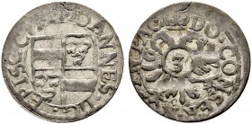 SCHWEIZ. GRAUBÜNDEN. Die Münzen des Bistums Chur. Johann V. Flugi von Aspermont, 1601-1627. Groschen o. J., Chur. Vierfeldiges spanisches Wappen. Rv. ...