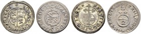 SCHWEIZ. GRAUBÜNDEN. Die Münzen des Bistums Chur. Johann VI. Flugi von Aspermont, 1636-1661. Lot. Halbbatzen 1646, Chur & Halbbatzen 1648. D.T. 1488, ...