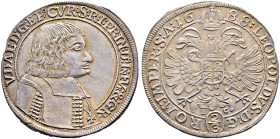 SCHWEIZ. GRAUBÜNDEN. Die Münzen des Bistums Chur. Ulrich VI. Von Mont, 1661-1692. Gulden (2/3 Taler) 1688, Chur. Variante mit Innenkreis bei der Umsch...